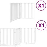 vidaXL Vrata za pse s vratašcima 6 panela sklopiva 480 cm drvo topole | shoptok.hr