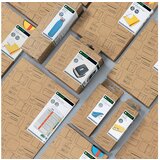 Leitz Cozy kaseta za datoteke z organizatorsko kaseto, toplo rumena Cene