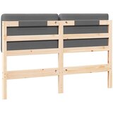  Tapecirani uzglavlje s uzglavljem Smeđa i svijetlosiva 120 cm | shoptok.hr