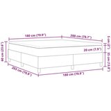  Postelja s škrbino z vzmetnico smetana super kralj svilen žamet, (22084006) | Shoptok.si