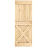  Klizna vrata 80 x 210 cm Čvrsta borovina (neobrađena) | shoptok.hr