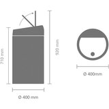 Brabantia Mat črn jeklen koš za smeti na dotik 60 l Touch Bin – | Shoptok.si