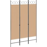  3-panelni pregradni zid Bež 120 x 180 cm Tkanina - Bež 3 | shoptok.hr