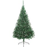  Umjetna polovica božićnog drvca sa stalkom zelena 180 cm PVC | shoptok.hr