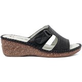Shelvt Black wedge flip-flops with cutouts | shoptok.hr