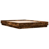  Okvir kreveta s LED svjetlima dimljena boja hrasta 120 x 200 cm | shoptok.hr