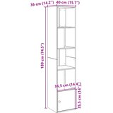  Regal za knjige bijeli 40 x 36 x 189 cm od konstruiranog drva | shoptok.hr