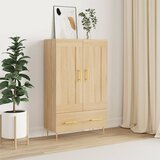  Visoka komoda boja hrasta 69,5 x 31 x 115 cm konstruirano drvo | shoptok.hr