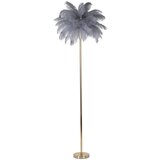 Mauro Ferretti Siva/zlata stoječa svetilka (višina 160 cm) Palm – Cene