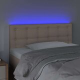 vidaXL LED posteljno vzglavje kapučino 80x5x78/88 cm umetno usnje | Shoptok.si