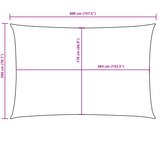  Sjenica od Oksford Tkanine Pravokutna 2x4 m Bež | shoptok.hr