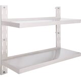  Zidne police s 2 razine od nehrđajućeg čelika 100 x 30 cm | shoptok.hr