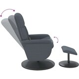  Masažni naslanjač z oporo za noge temno siv žamet | Shoptok.si