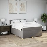  Krevet s oprugama i madracem smeđesivi 140x200 cm tkanina | shoptok.hr