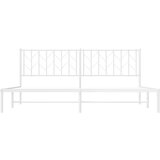 Metalni okvir za krevet s uzglavljem bijeli 193x203 cm | shoptok.hr
