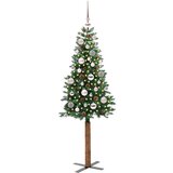 vidaXL Mršavo božićno drvce Zelena 150 cm PVC i čvrsto drvo bora | shoptok.hr