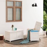 vidaXL Zunanja škatla za blazine bela 100x50x56 cm trden les jelke | Shoptok.si