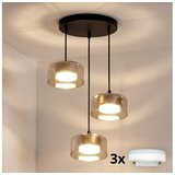 Brilagi LED RGB prigušiva luster AURA LUX 3xGX53/14W/230V Wi-Fi Tuya crna/zlatna Cene
