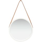  Zidno ogledalo s trakom 40 cm bijelo | shoptok.hr