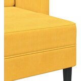SOFA 2-sjed s ležaljkom u obliku slova L svijetložuta 125cm lan | shoptok.hr
