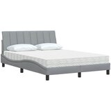 Krevet s madracem Hanko svjetlosivi 120 x 200 cm od tkanine | Eponuda.ba