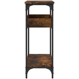  Konzolni stol s policama boja hrasta 100 x 29 x 75 cm drveni | Shoptok.si