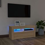 TV ormarić s LED svjetlima boja hrasta sonome 90 x 35 x 40 cm Cijene