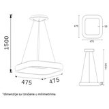 Vesta 347 VISILICA-BELA-38W-4000K-475*475*1200mm | Eponuda.com