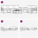  Set vanjskih sofa 6 kom. Bijela i svjetlosiva | shoptok.hr