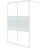 Pregrada za tuš bijela 140 x 195 cm s prozirnim staklom ESG | shoptok.hr