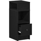 vidaXL Nočna omarica z predalom črna 25x31x66 cm | Shoptok.si
