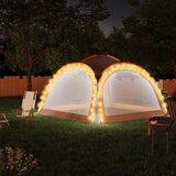 In Vrtni šotor LED s 4 stranicami 3,6x3,6x2,3 m siv in oranžen Cene