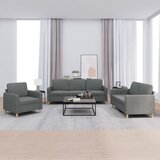 vidaXL 3-dijelni set sofa s jastucima tamnosivi od tkanine Cijene