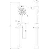 STIL set za tuš ručica tuša s držačem za crijevo i tuš crijevom 150 cm, crni | shoptok.hr