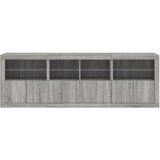  Komoda z LED lučkami siva sonoma 202x37x67 cm | Shoptok.si
