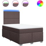  Krevet box spring s madracem tamnosmeđi 120 x 190 cm od tkanine Slike