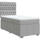  Okvir kreveta s oprugama i madrac svjetlosivi 90x200cm tkanina | shoptok.hr
