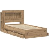  Krevetna konstrukcija s pohranom i uzglavljem Hrast artisan | shoptok.hr