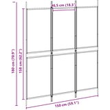  3-Panelni Pregradni Zid Bež 150 x 180 cm Tkanina | shoptok.hr