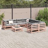  9-dijelni set vrtnih sofa s jastucima masivno drvo duglazije | shoptok.hr