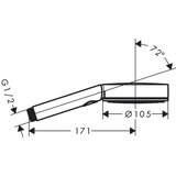 Hansgrohe 24100700 Pulsify Select tuš ročka 3 funkcije | Shoptok.si