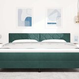 vidaXL Naslon za glavu Dijamantni blokovi dizajn Tamno zelena 180 cm Baršun | shoptok.hr