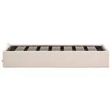 Kave Home Kremno bela oblazinjena postelja iz šenilje s prostorom za shranjevanje/brez vzglavja z letvenim dnom 90x200 cm Nelzi – | Shoptok.si