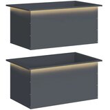  Vrtna posuda za sadnju s LED svjetlom 2 kom. Antracit - Antracit 50 x 80 x 48 cm 2 | shoptok.hr