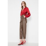 Trendyol Limited Edition Brown Front Buttoned Trousers | shoptok.hr