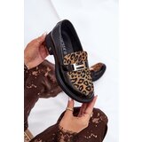 VINCEZA Leather Patent Loafers Leopard | shoptok.hr