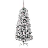  Umjetno božićno drvce s nogom Zelena i bijela 150 cm | shoptok.hr