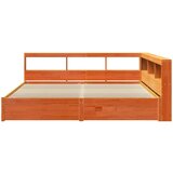  Krevet s policama s uzglavljem 2 pcs Vosak smeđa 200 x 200 cm | shoptok.hr