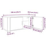  Zidni TV ormar set Zidne 2 pcs Staro drvo 100 x 34 5 x 40 cm | shoptok.hr