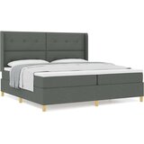  Krevet s oprugama i madracem - Tamno sivi 200 x 200 cm tkanina | shoptok.hr